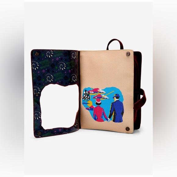 Loungefly x Beetlejuice Handbook For The Recently Deceased Pin Trader Backpack - Picture 4 of 16